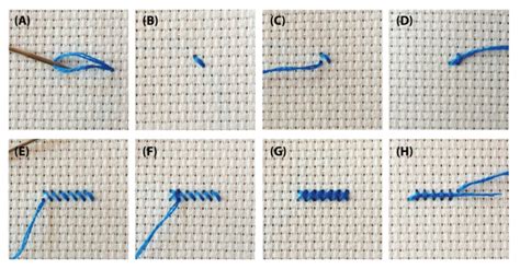 How to start and finish a cross stitch neatly using three strands.